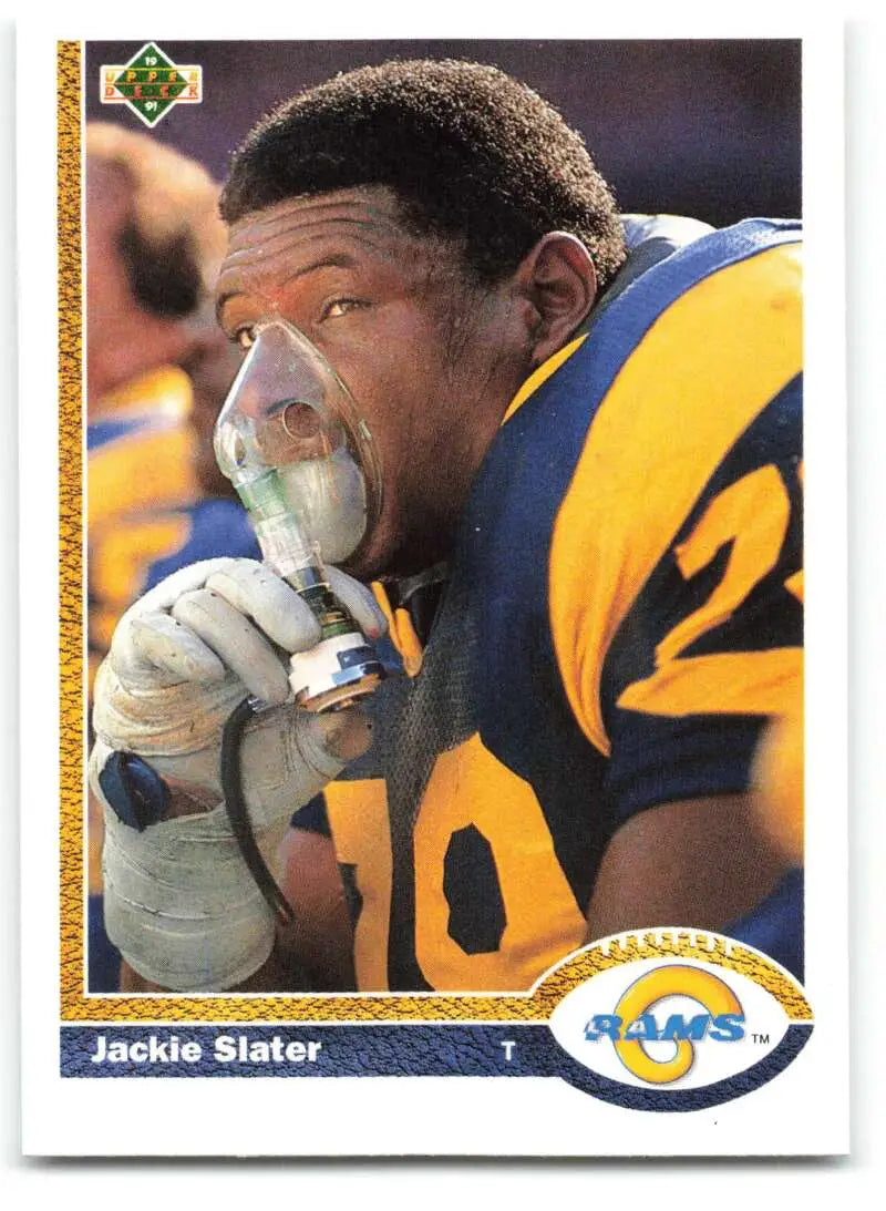 1991 Upper Deck #184 Jackie Slater NM-MT St. Louis Rams Football Card - Football Card Single