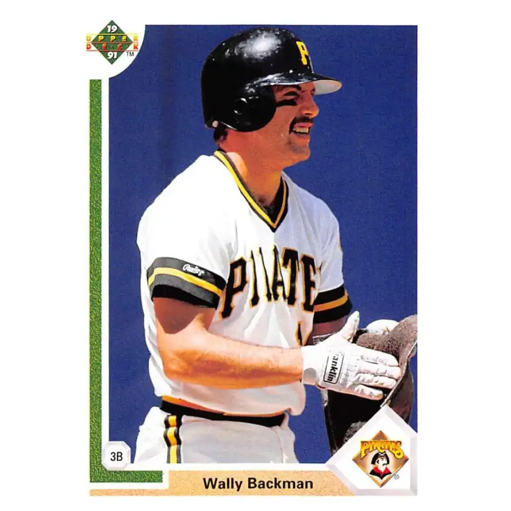 1991 Upper Deck #185 Wally Backman EX Excellent Pittsburgh Pirates Baseball Card - Baseball Card Single