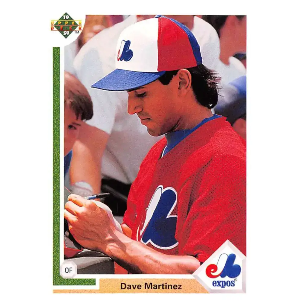 1991 Upper Deck #186 Dave Martinez EX Excellent Montreal Expos Baseball Card - Baseball Card Single