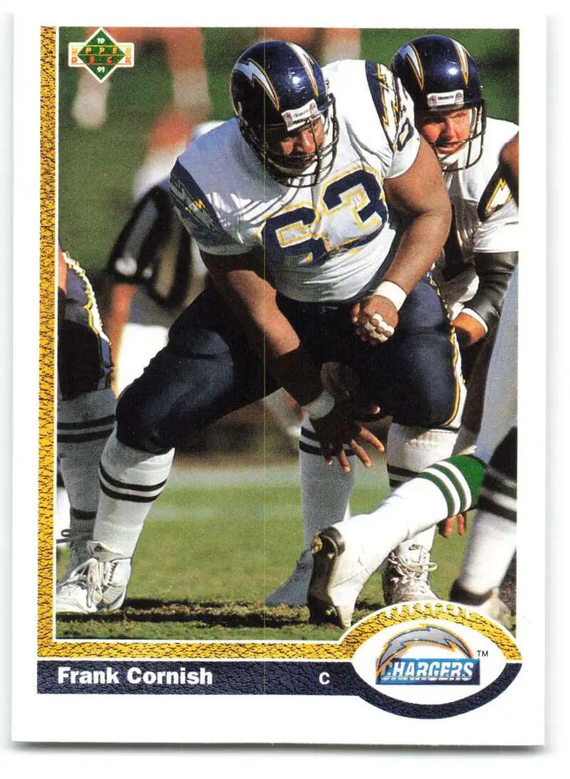 1991 Upper Deck #186 Frank Cornish NM-MT San Diego Chargers Football Card - Football Card Single