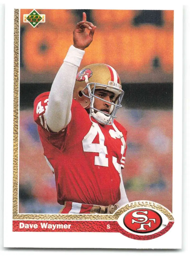 1991 Upper Deck #187 Dave Waymer NM-MT San Francisco 49ers Football Card - Football Card Single
