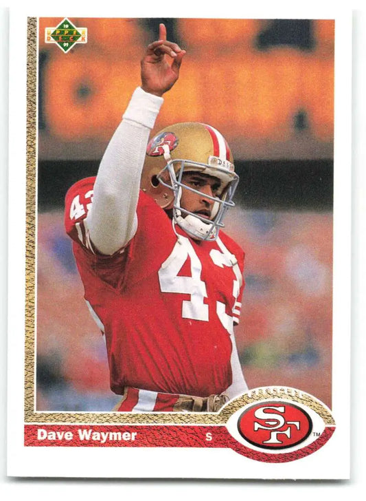 1991 Upper Deck #187 Dave Waymer NM-MT San Francisco 49ers Football Card - Football Card Single
