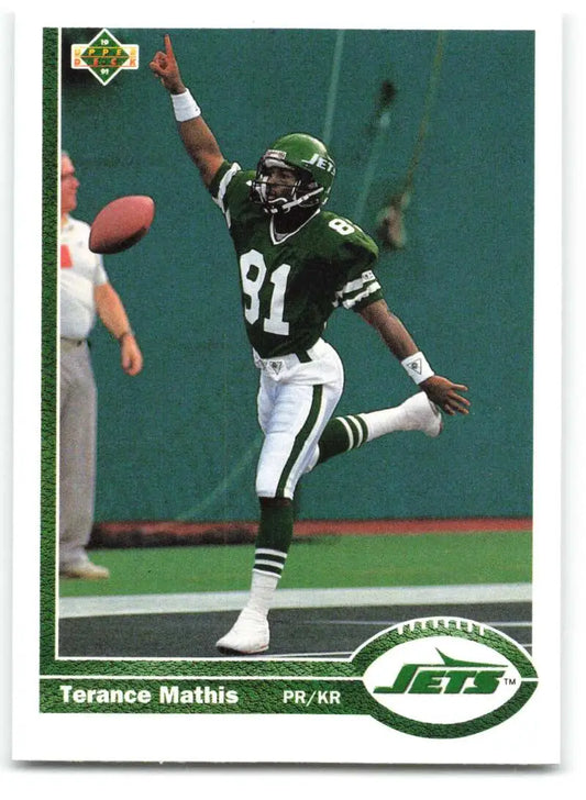1991 Upper Deck #188 Terance Mathis NM-MT New York Jets Football Card - Football Card Single
