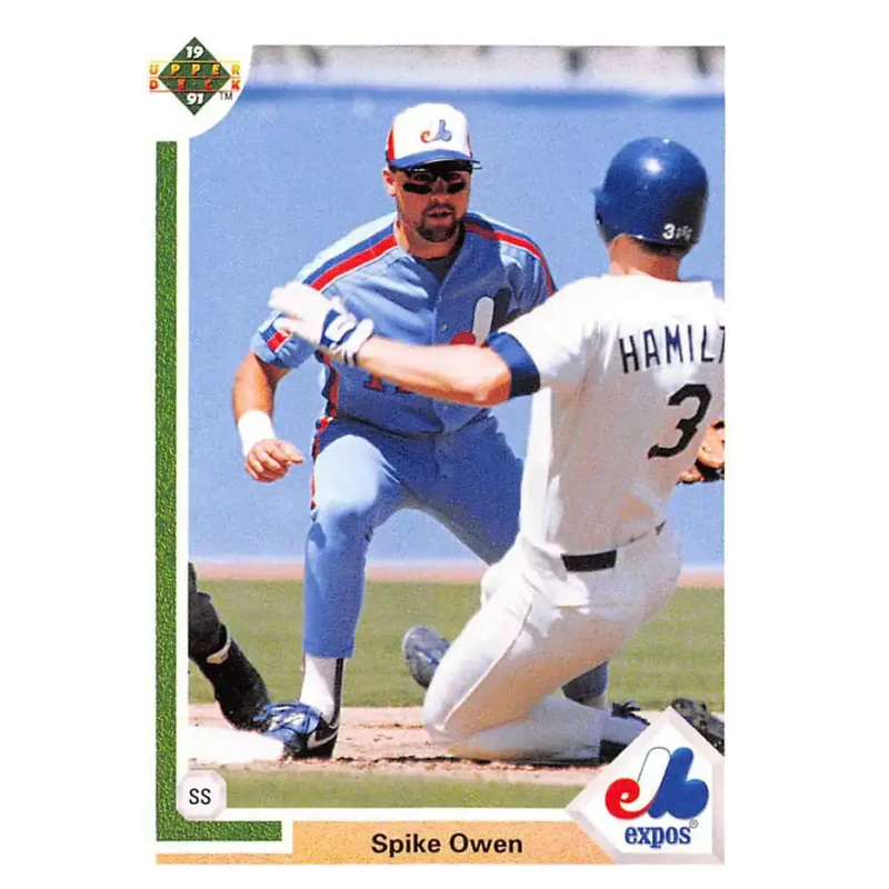 1991 Upper Deck #189 Spike Owen NM-MT Montreal Expos Baseball Card - Baseball Card Single