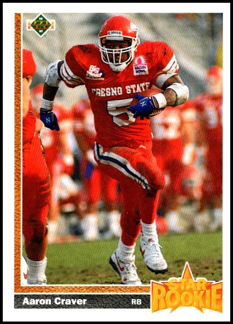 1991 Upper Deck #19 Aaron Craver NM-MT RC Rookie Miami Dolphins Football Card - Football Card Single