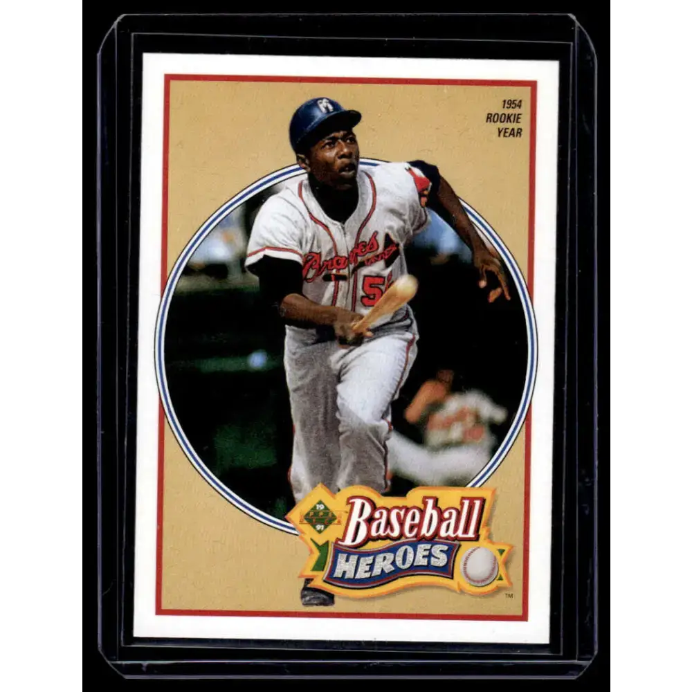 1991 Upper Deck #19 Hank Aaron Milwaukee Braves NM-MT Baseball Card - Baseball Card Single