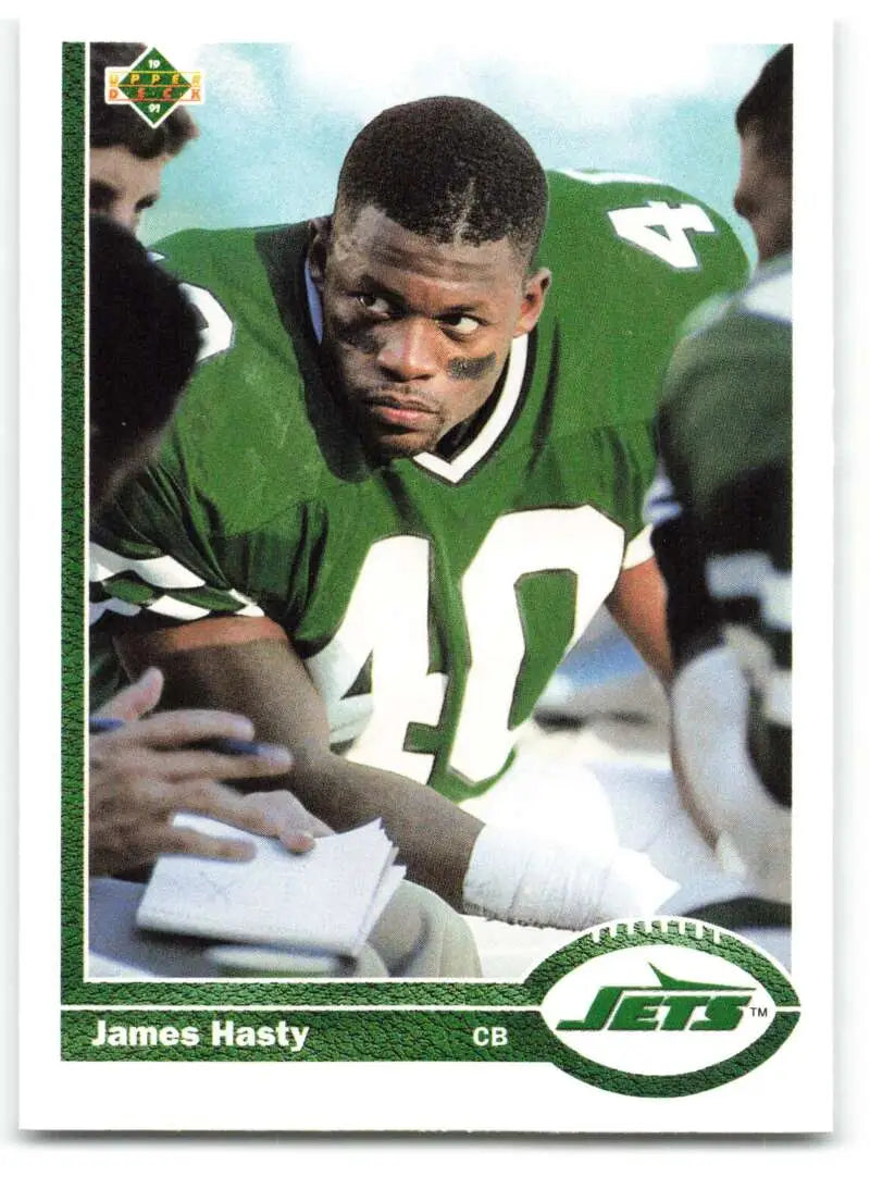 1991 Upper Deck #190 James Hasty NM-MT New York Jets Football Card - Football Card Single