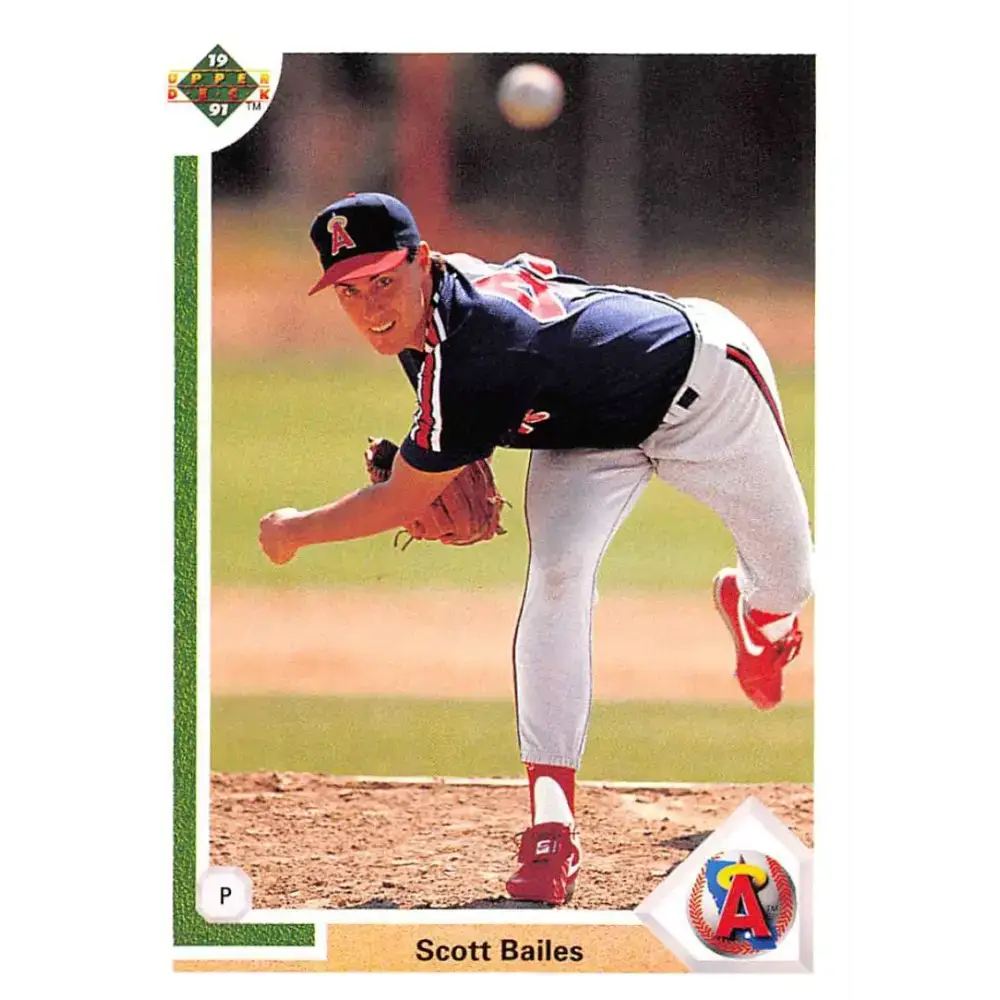 1991 Upper Deck #190 Scott Bailes NM-MT California Angels Baseball Card - Baseball Card Single