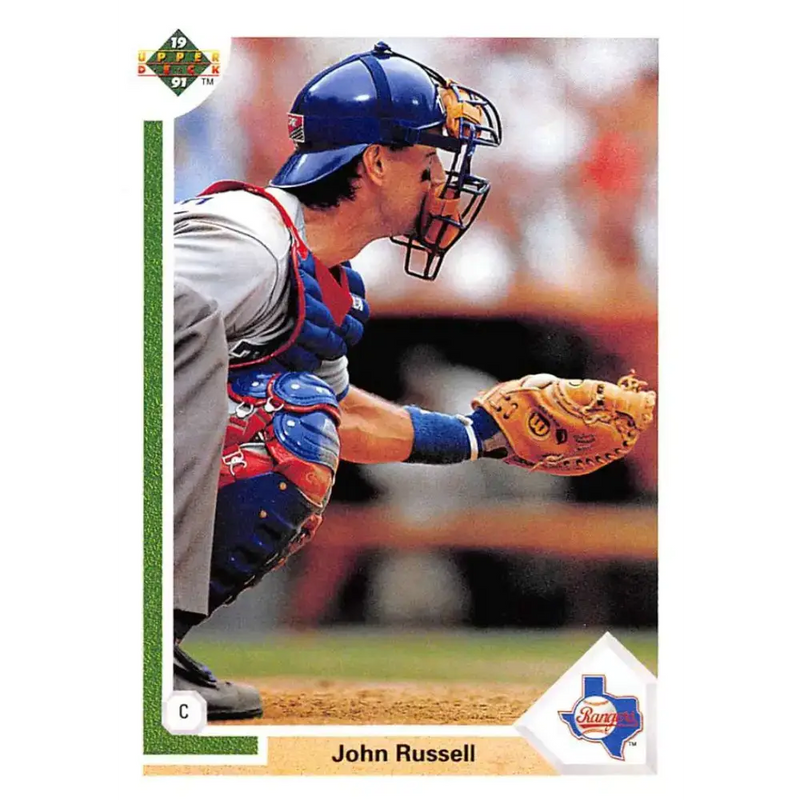 1991 Upper Deck #191 John Russell EX Excellent Texas Rangers Baseball Card - Baseball Card Single
