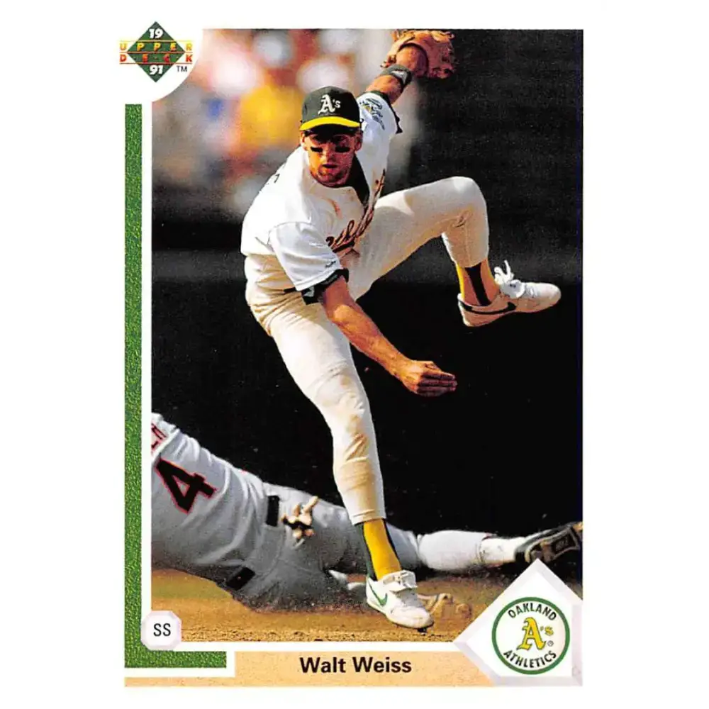1991 Upper Deck #192 Walt Weiss NM-MT Oakland Athletics Baseball Card - Baseball Card Single