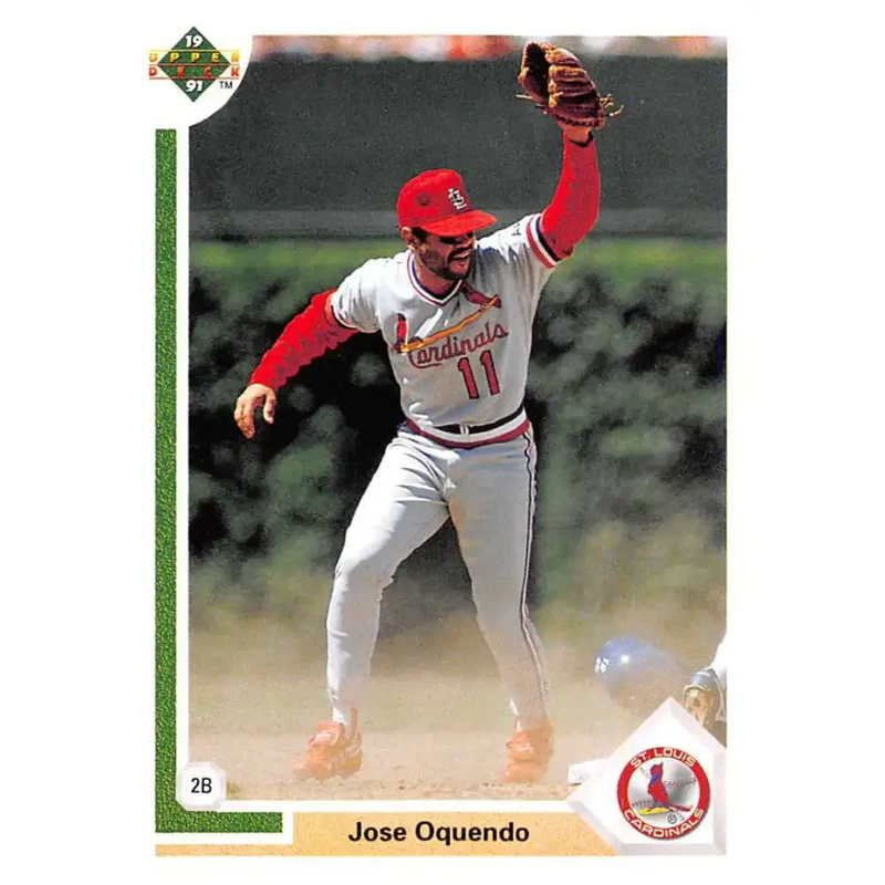 1991 Upper Deck #193 Jose Oquendo EX Excellent St. Louis Cardinals Baseball Card - Baseball Card Single