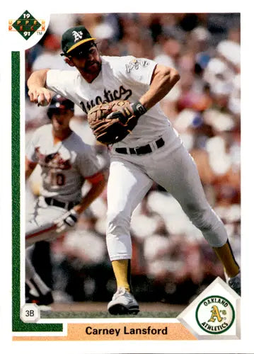 1991 Upper Deck #194 Carney Lansford NM Near Mint Athletics ID:45980 - Baseball Card Single