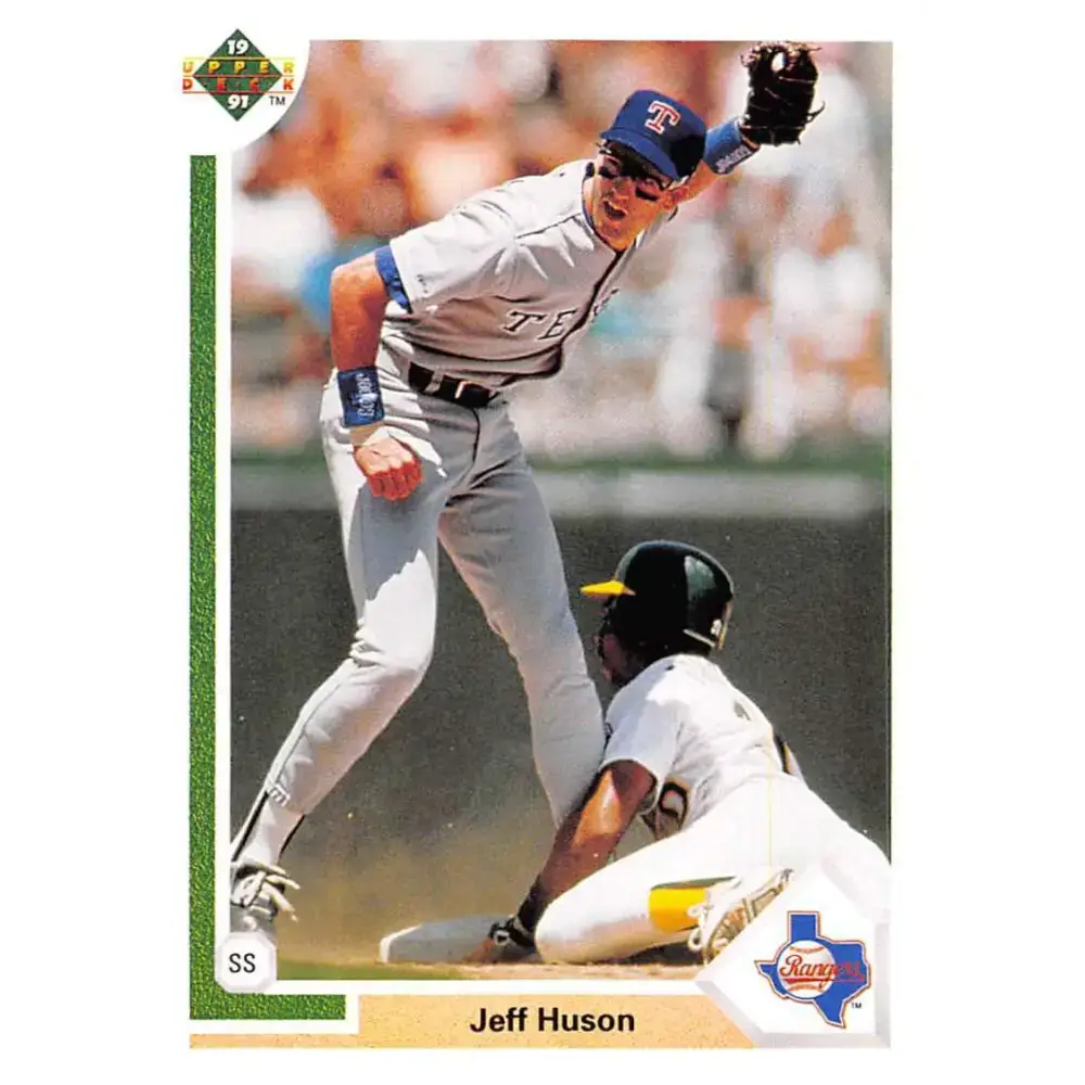 1991 Upper Deck #195 Jeff Huson NM-MT Texas Rangers Baseball Card - Baseball Card Single