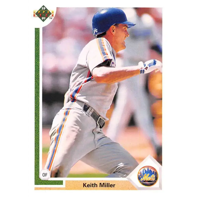 1991 Upper Deck #196 Keith Miller NM-MT New York Mets Baseball Card - Baseball Card Single