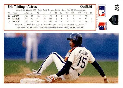 1991 Upper Deck #197 Eric Yelding - Baseball Card Single