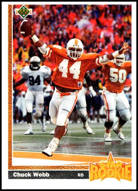 1991 Upper Deck #20 Chuck Webb NM-MT RC Rookie Green Bay Packers Football Card - Football Card Single