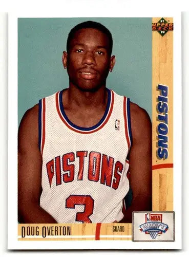 1991 Upper Deck #20 Doug Overton Detroit Pistons Basketball Cards NM ID:55740 - Basketball Card Single