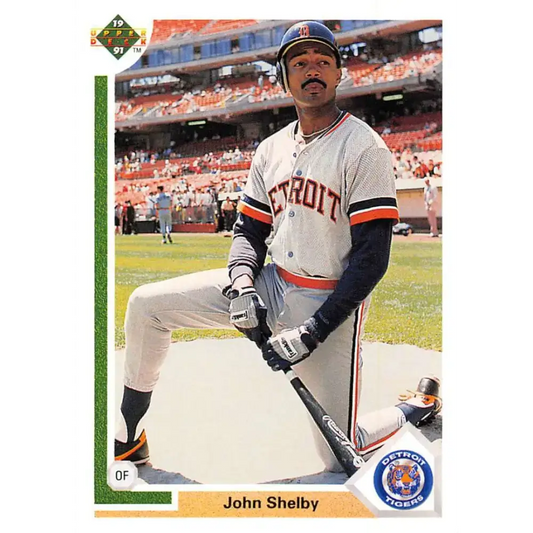 1991 Upper Deck #201 John Shelby EX Excellent Detroit Tigers Baseball Card