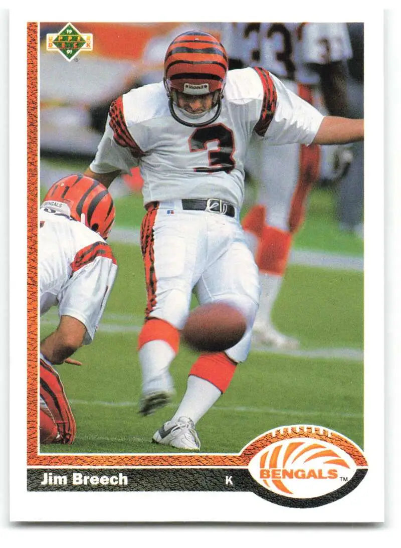 1991 Upper Deck #202 Jim Breech NM-MT Cincinnati Bengals Football Card - Football Card Single