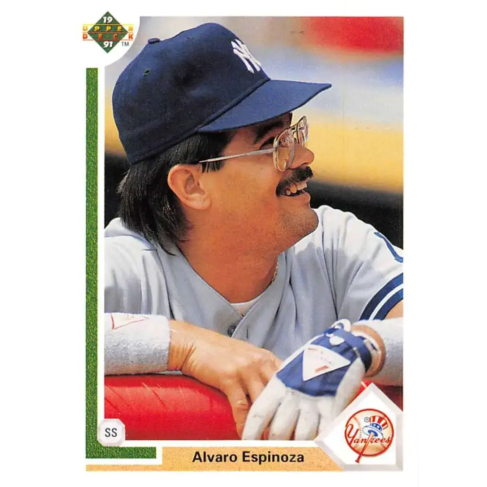 1991 Upper Deck #204 Alvaro Espinoza EX Excellent New York Yankees Baseball Card - Baseball Card Single