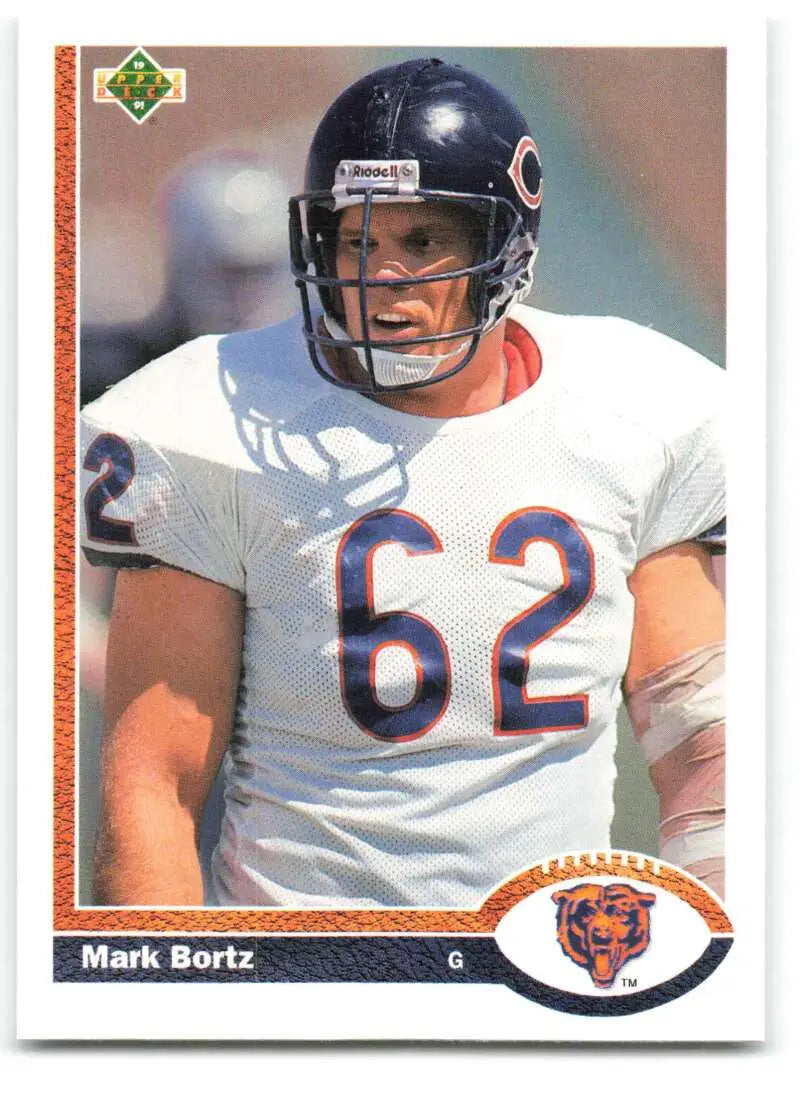 1991 Upper Deck #206 Mark Bortz NM-MT Chicago Bears Football Card - Football Card Single