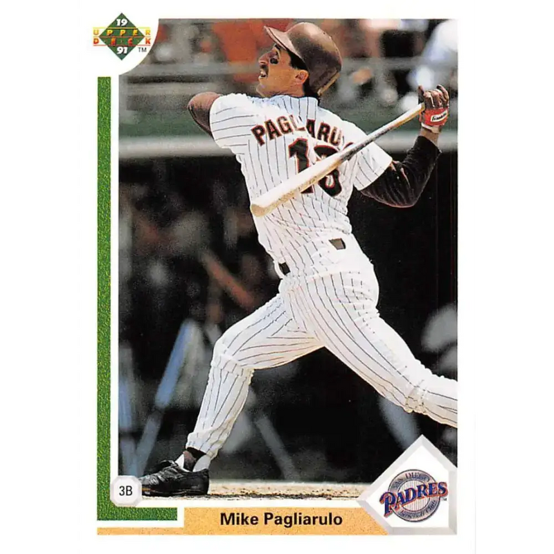 1991 Upper Deck #206 Mike Pagliarulo EX Excellent San Diego Padres Baseball Card - Baseball Card Single