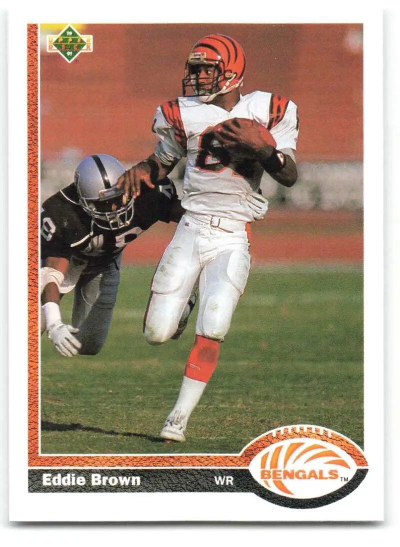 1991 Upper Deck #207 Eddie Brown NM-MT Cincinnati Bengals Football Card - Football Card Single