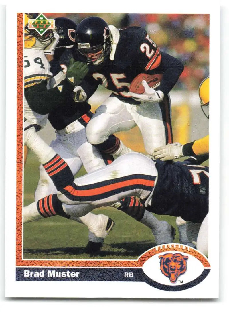 1991 Upper Deck #208 Brad Muster NM-MT Chicago Bears Football Card - Football Card Single