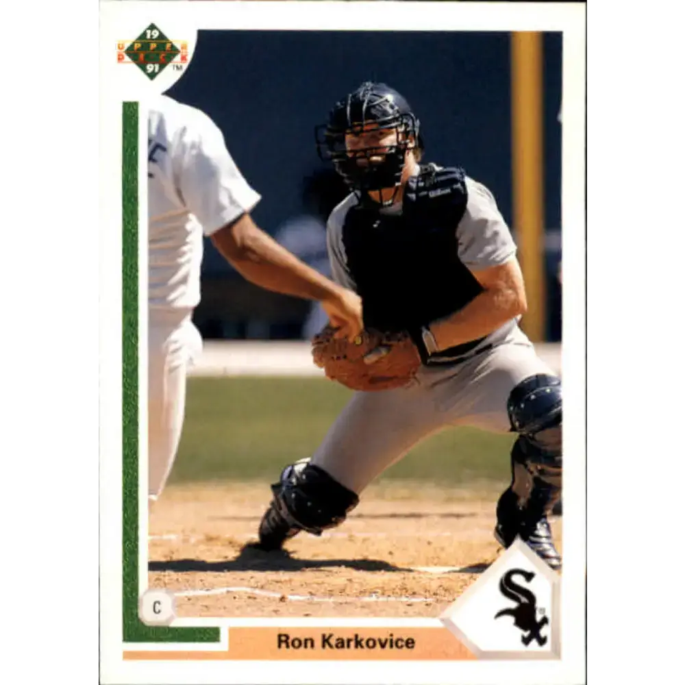 1991 Upper Deck #209 Ron Karkovice EX Excellent Chicago White Sox Baseball Card - Baseball Card Single