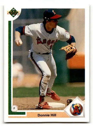 Donnie Hill California Angels baseball card from 1991 Upper Deck series
