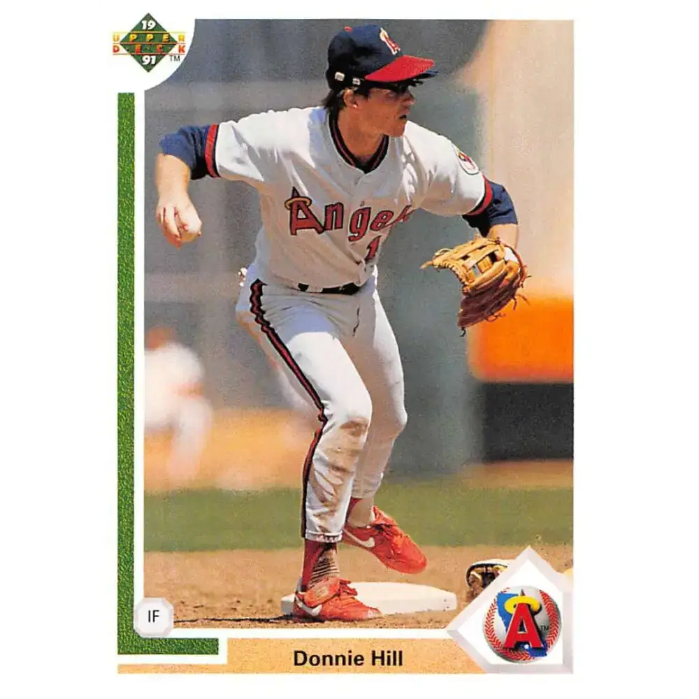 1991 Upper Deck #211 Donnie Hill NM-MT California Angels Baseball Card - Baseball Card Single