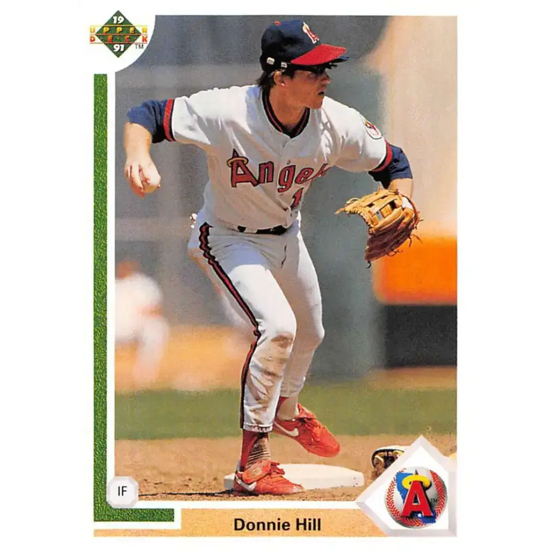 1991 Upper Deck #211 Donnie Hill NM-MT California Angels Baseball Card - Baseball Card Single