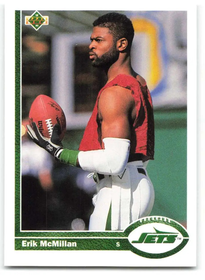 1991 Upper Deck #211 Erik McMillan NM-MT New York Jets Football Card - Football Card Single