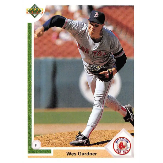 1991 Upper Deck #214 Wes Gardner NM-MT Boston Red Sox Baseball Card - Baseball Card Single