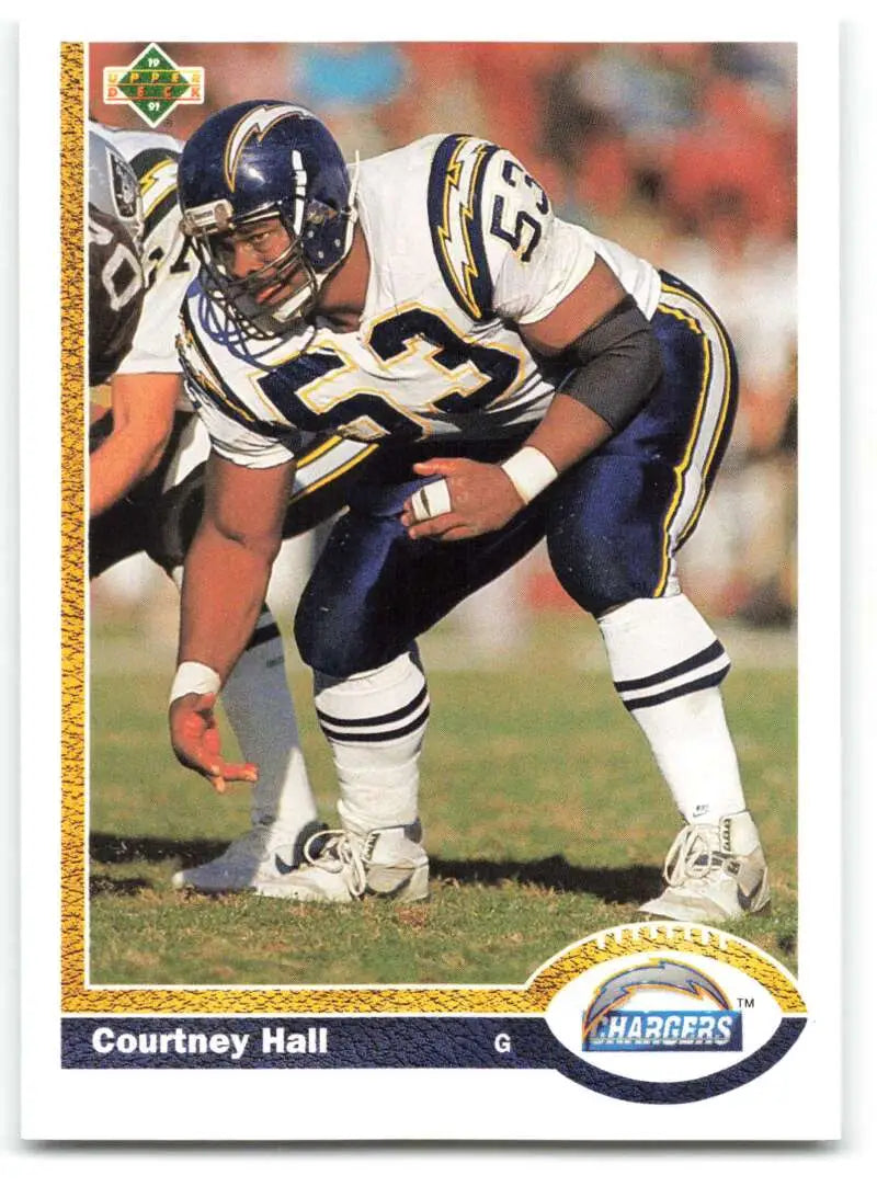 1991 Upper Deck #218 Courtney Hall NM-MT San Diego Chargers Football Card - Football Card Single
