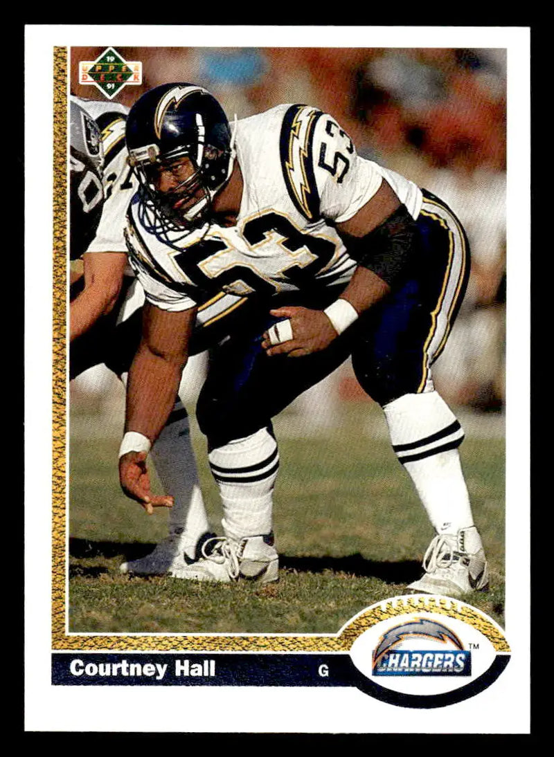 1991 Upper Deck #218b Courtney Hall - Football Card Single