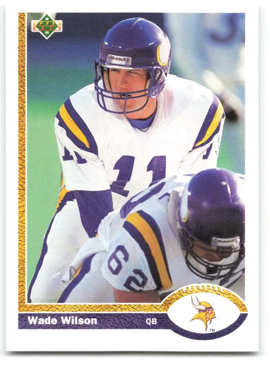1991 Upper Deck #219 Wade Wilson NM-MT Minnesota Vikings Football Card - Football Card Single