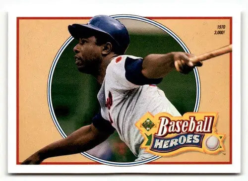 Hank Aaron Baseball Heroes card with original gloss from 1991 Upper Deck collection