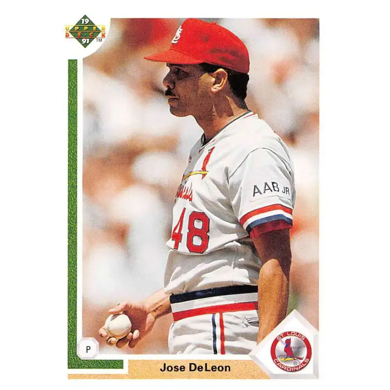 1991 Upper Deck #220 Jose DeLeon EX Excellent St. Louis Cardinals Baseball Card - Baseball Card Single