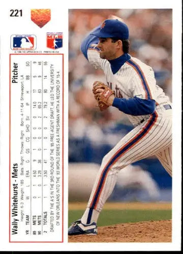 1991 Upper Deck Wally Whitehurst baseball card with original gloss Mets NM-MT
