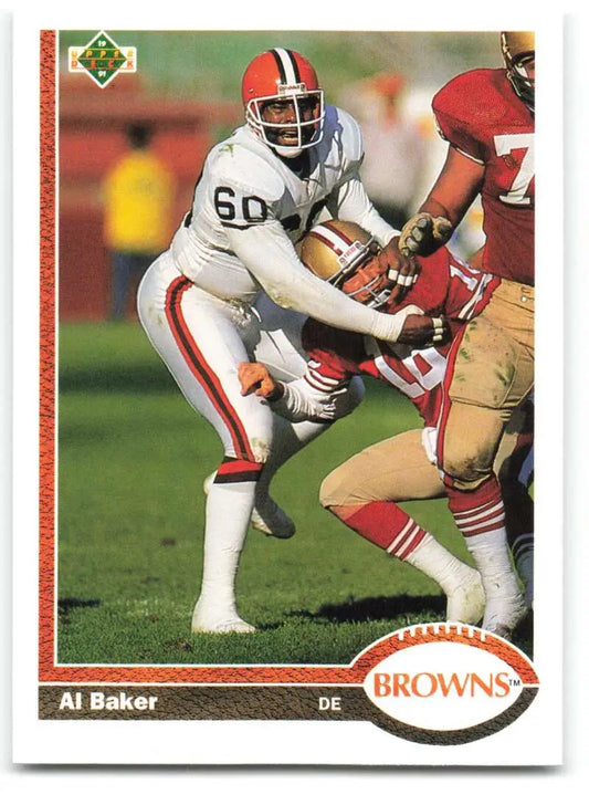 1991 Upper Deck #222 Al Baker NM-MT Cleveland Browns Football Card - Football Card Single