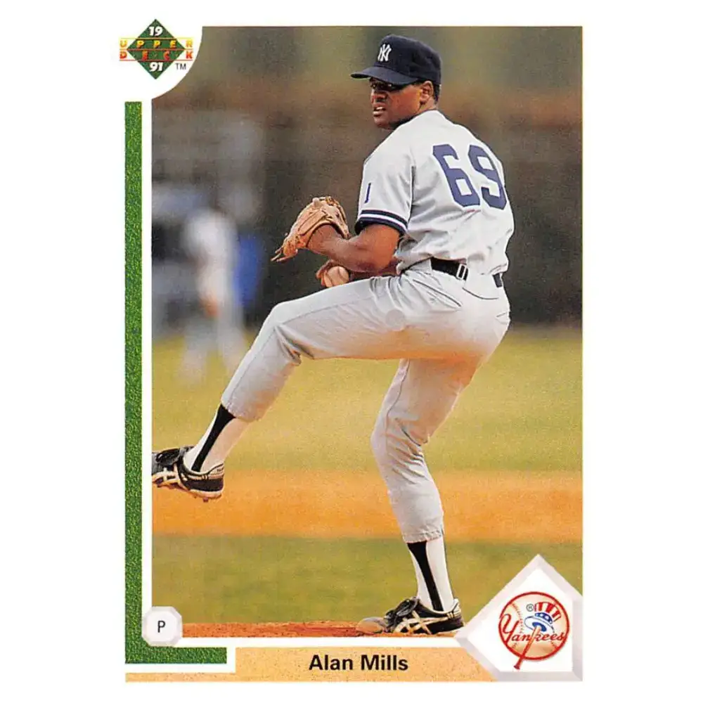 1991 Upper Deck #222 Alan Mills EX Excellent New York Yankees Baseball Card - Baseball Card Single