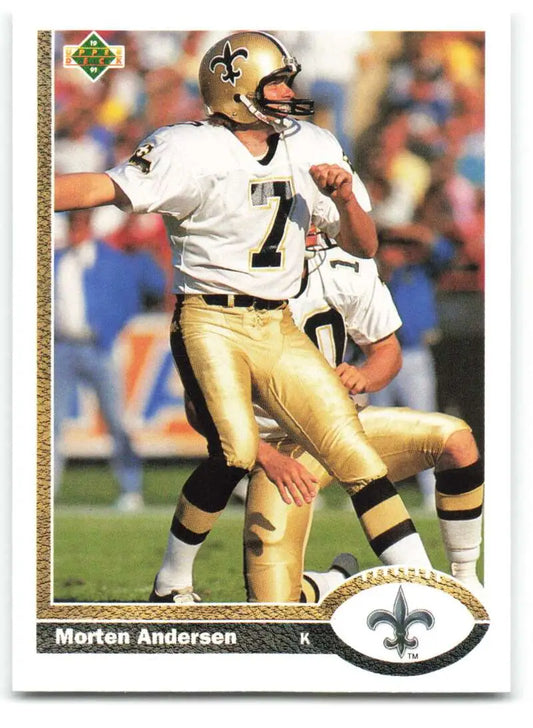 1991 Upper Deck #226 Morten Andersen NM-MT New Orleans Saints Football Card - Football Card Single