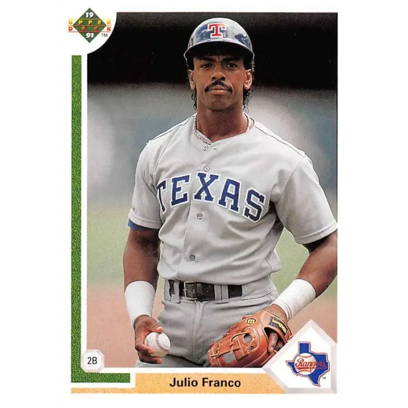 1991 Upper Deck #227 Julio Franco EX Excellent Texas Rangers Baseball Card - Baseball Card Single