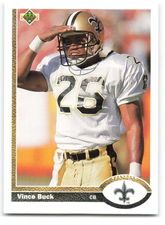 1991 Upper Deck #228 Vince Buck NM-MT New Orleans Saints Football Card - Football Card Single