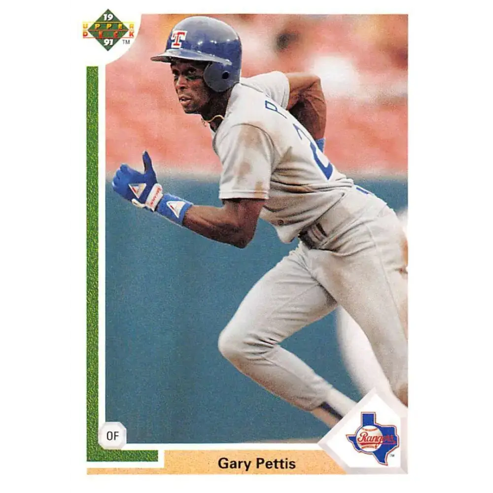1991 Upper Deck #229 Gary Pettis EX Excellent Texas Rangers Baseball Card - Baseball Card Single