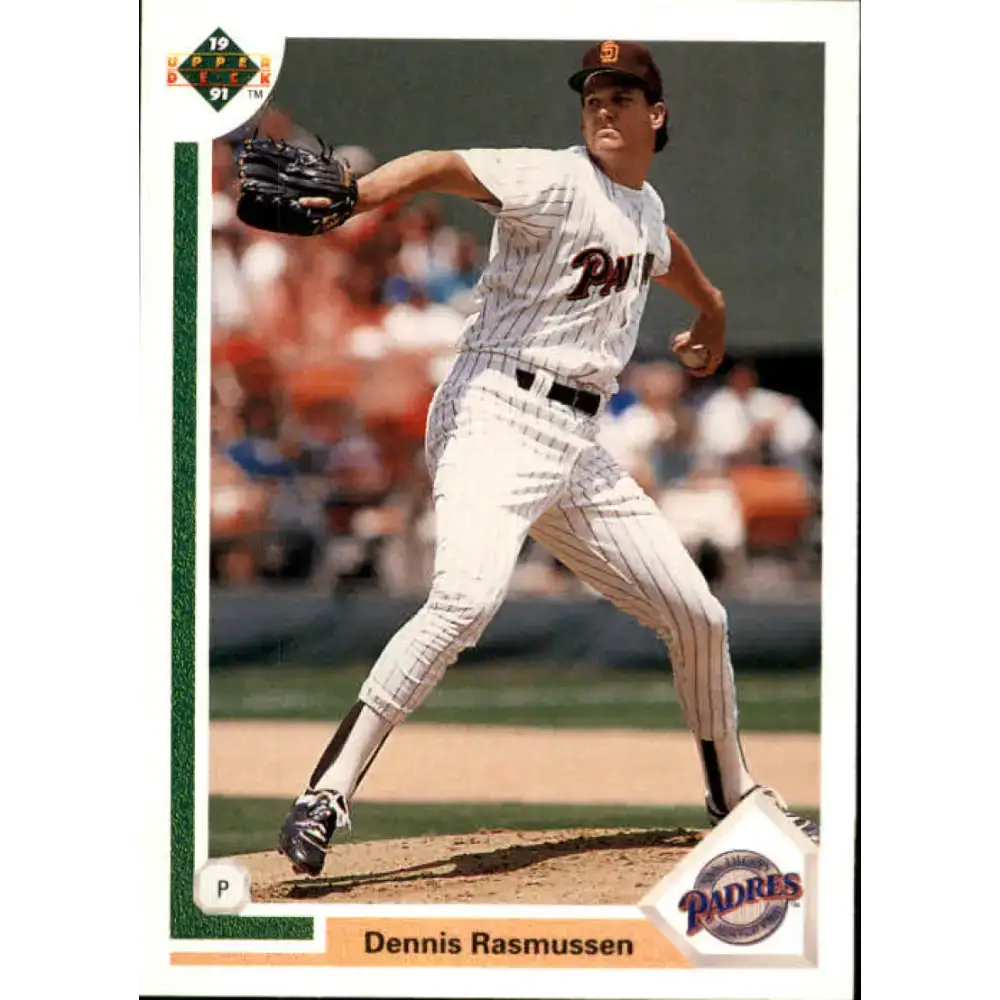 1991 Upper Deck #230 Dennis Rasmussen EX Excellent San Diego Padres Baseball Card - Baseball Card Single