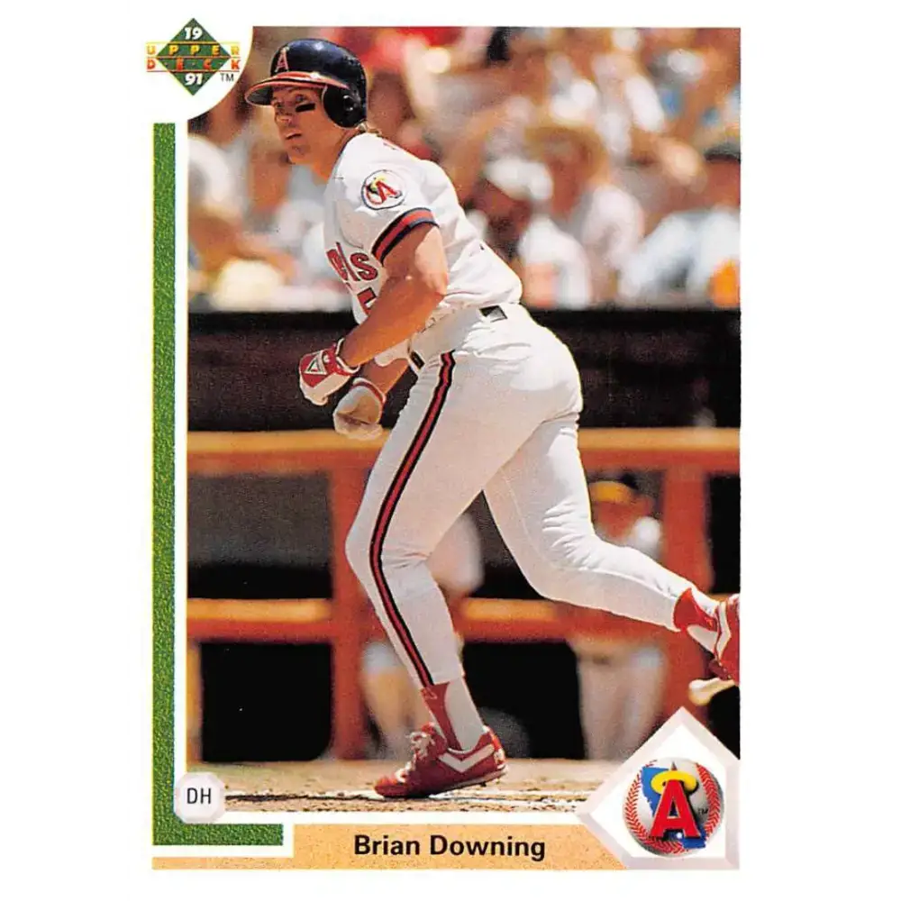 1991 Upper Deck #231b Brian Downing EX Excellent California Angels Baseball Card - Baseball Card Single