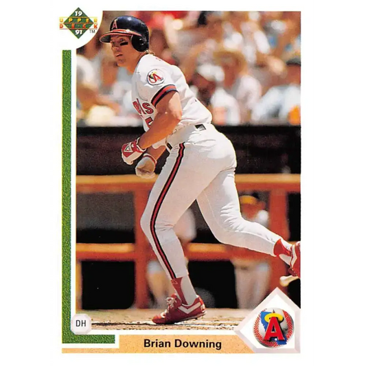 1991 Upper Deck #231b Brian Downing EX Excellent California Angels Baseball Card - Baseball Card Single