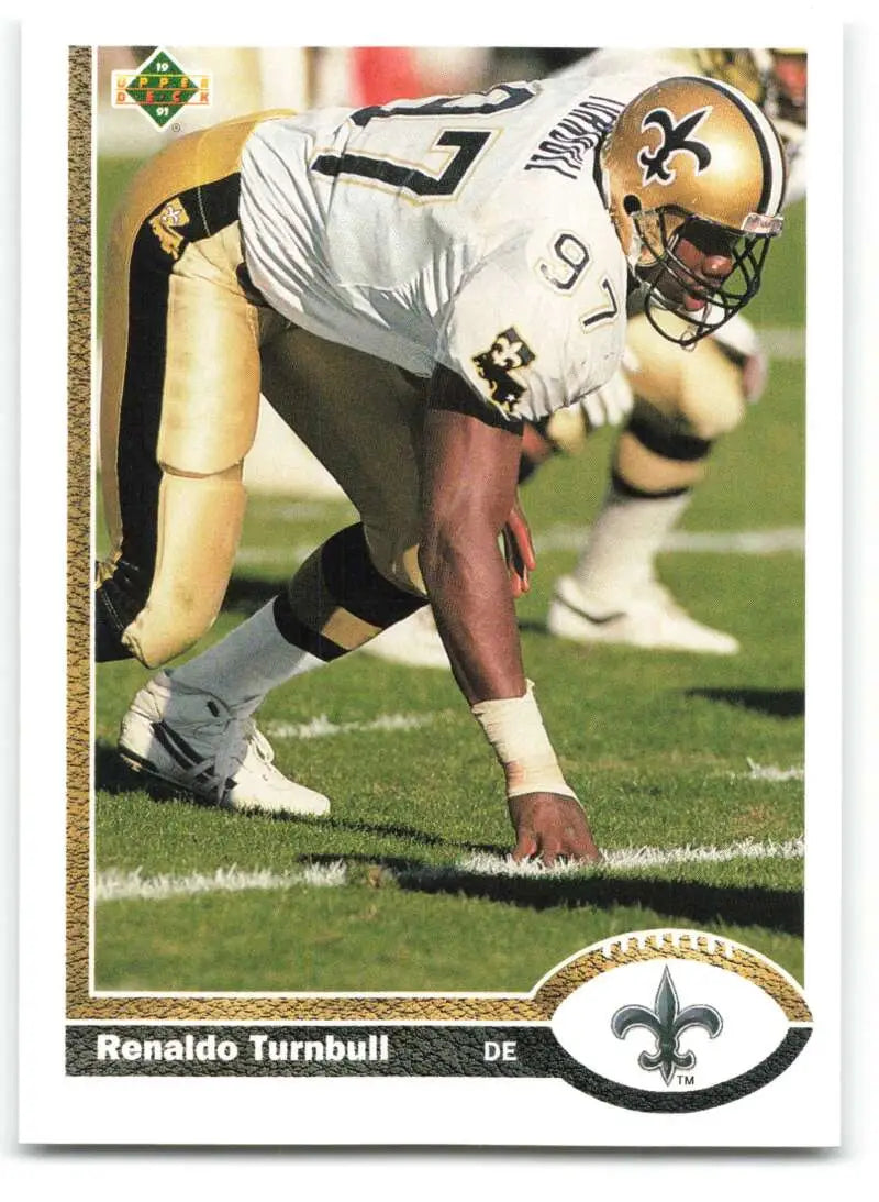 1991 Upper Deck #234 Renaldo Turnbull NM-MT New Orleans Saints Football Card - Football Card Single